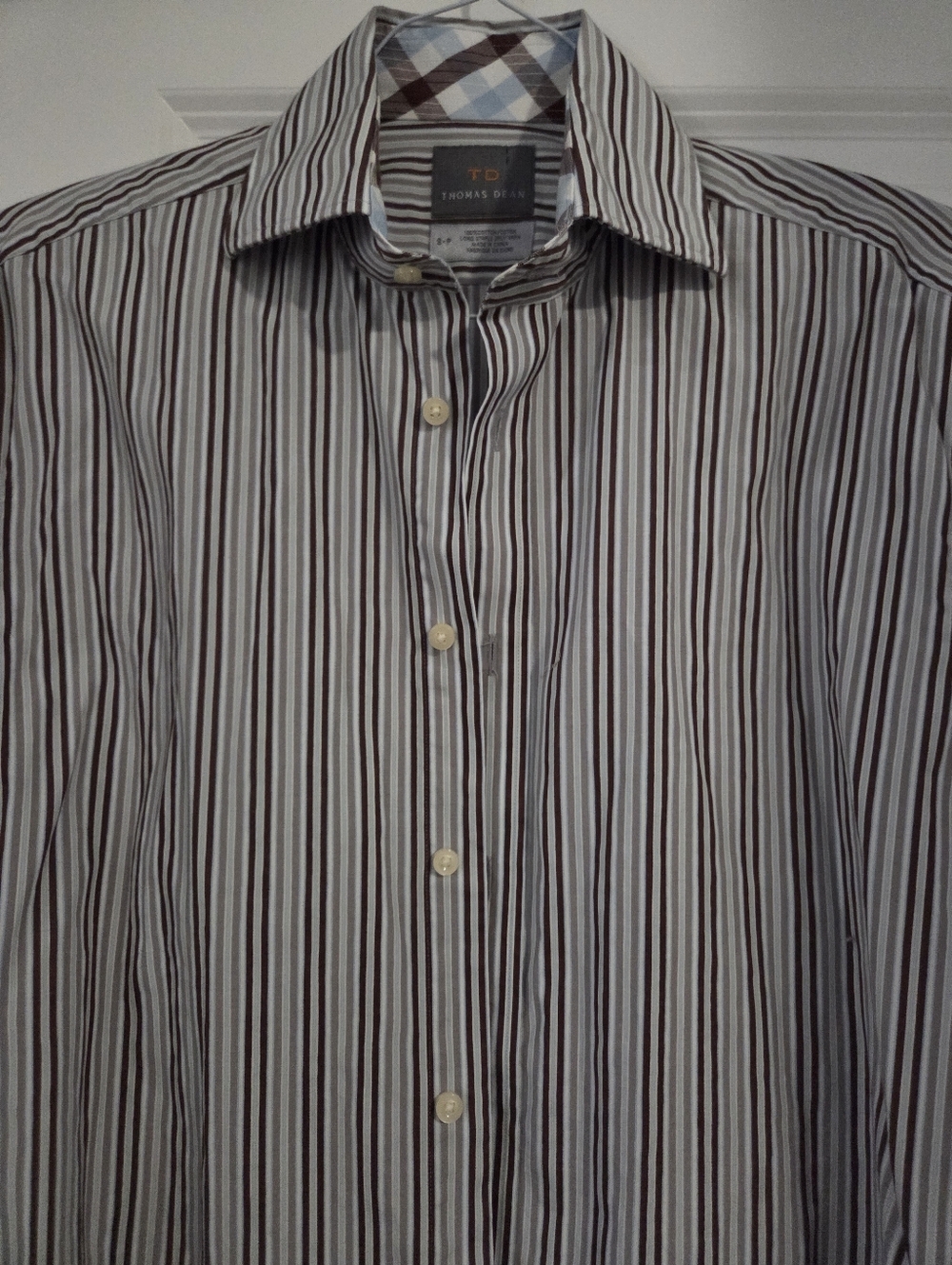 Thomas Dean Striped Dress Shirt